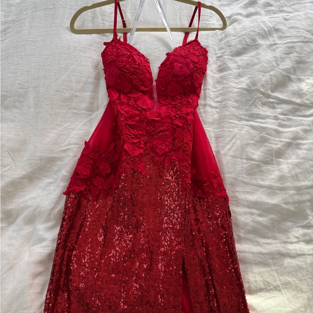 Sequin Red Jovani Dress